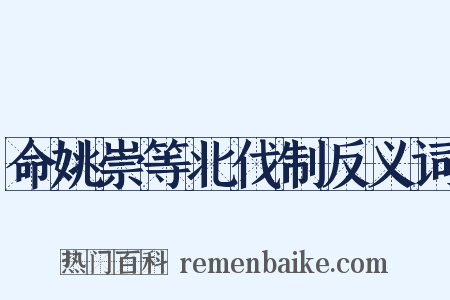 命姚崇等北伐制反义词是什么意思的图片